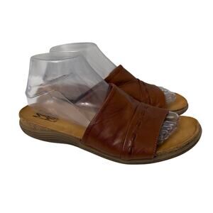 Miz Mooz Mae Sandals Women’s Size 9 Brown Leather Slides Comfort 39